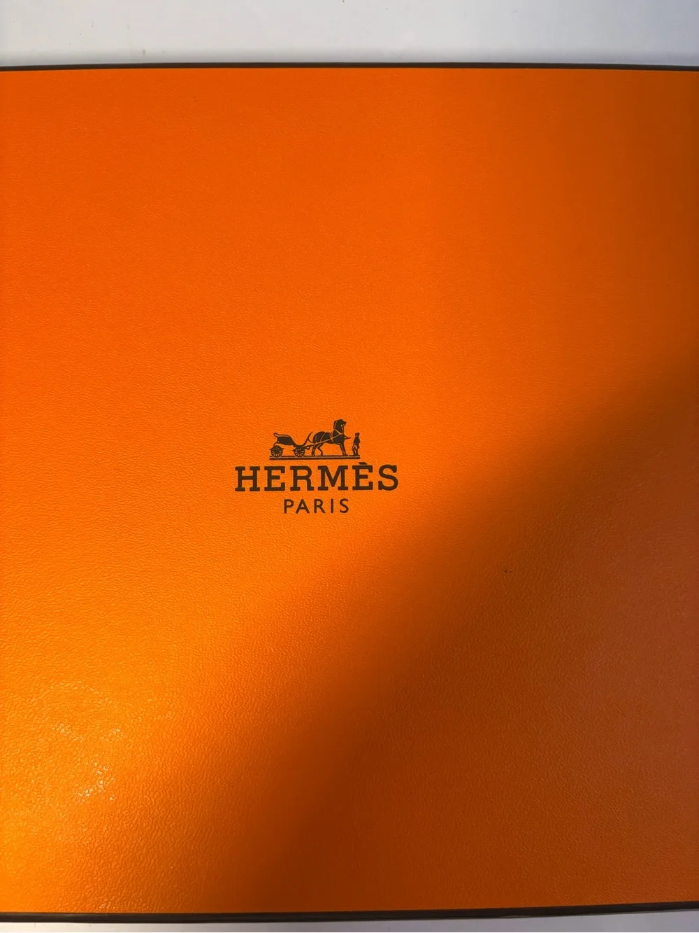 Empty Hermes gift box. 14 x 7.5